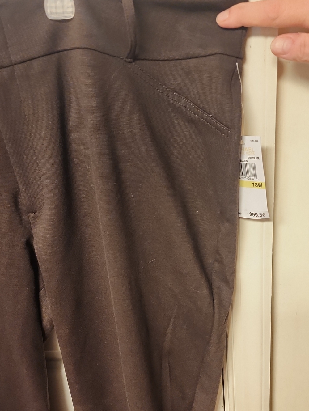 BNWT Brown Michael Kors Straight Leg Pant - Picture 2 of 3